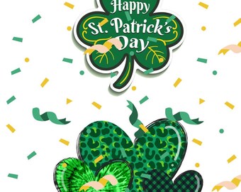 Cute Shamrock St Patrick's Day Card, funny St Patrick's Day card, instant download, printable at home, Shake your Shamrocks