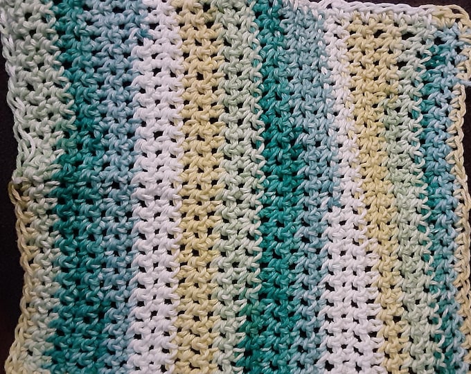 Eco-friendly kitchen washcloth, 100% cotton yarn, handmade crochet dishcloth, multiple uses, washable and reusable, handmade gifts