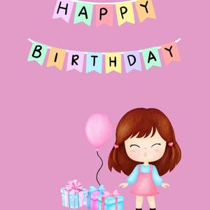 Verjaardagskaart voor meisje, schattige beer met cake en ballonnen, "It's Your Day to Shine Like a Star", verjaardagskaart voor kinderen, leuke kaart voor een meisje