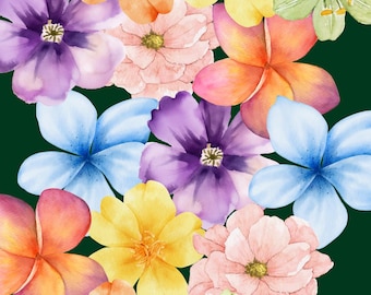 Large Floral Art Print: Watercolor Flower, Botanical Wall Decor (16x20