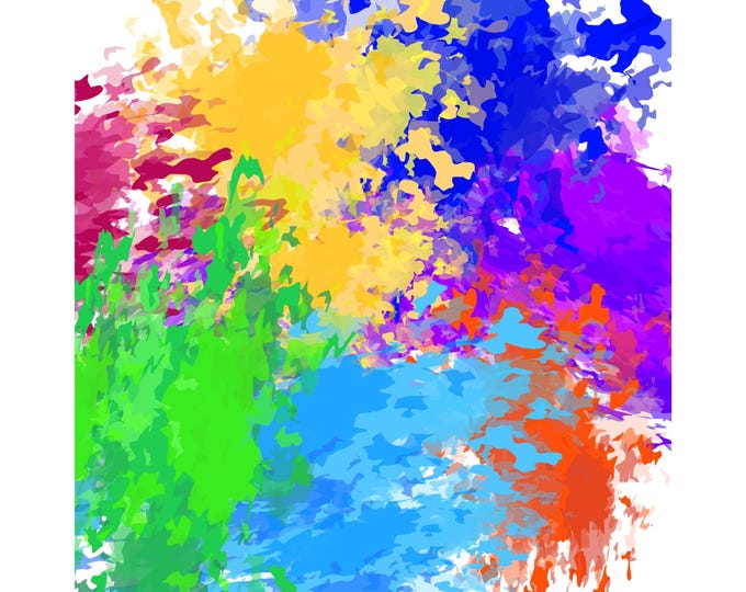 Bold paint splotches art set, abstract printable art for modern home decor, Bold blot wall art download, contemporary paint blot wall decor