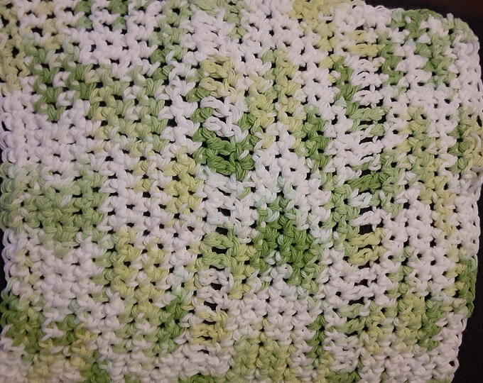 Eco-friendly Crochet dishcloth, 100% cotton yarn, multiple uses, washable and reusable, handmade cotton dishcloth, washcloth