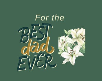 Best Dad Ever Father's Day Card, You're My Hero Card for Dad, Printable Card for Him, Instant Download, Digital Father's Day Gift