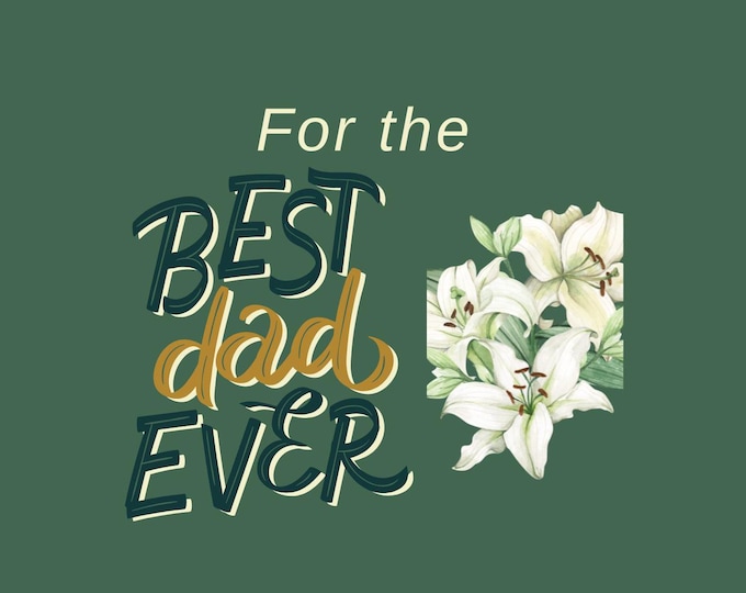 Best Dad Ever Father's Day Card, You're My Hero Card for Dad, Printable Card for Him, Instant Download, Digital Father's Day Gift