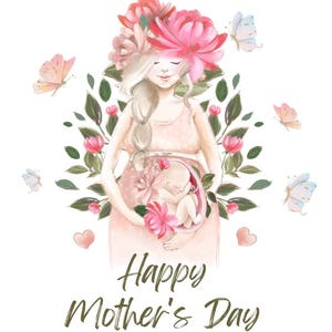 Spezielle Muttertagskarte, Muttertagskarte, Sofortiger Download Muttertagskarte, Muttertagskarte für werdende Mamas ab Babybauch