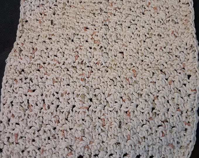 100% Cotton yarn, handmade crochet dishcloth, washable and reusable, Eco-friendly kitchen washcloth, handmade cotton dish rag for kitchen