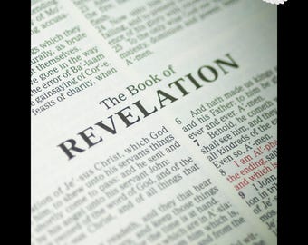 36x48 Revelation Bible Page Print, First Page of the Book of Revelation, Large Scripture Wall Art, Holy Bible Print, Christian Home Decor