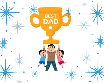 Best Dad in the World Father's Day Card, Printable Father's Day Card, Instant Download, Heartfelt Card for Dad, Digital Card for Him