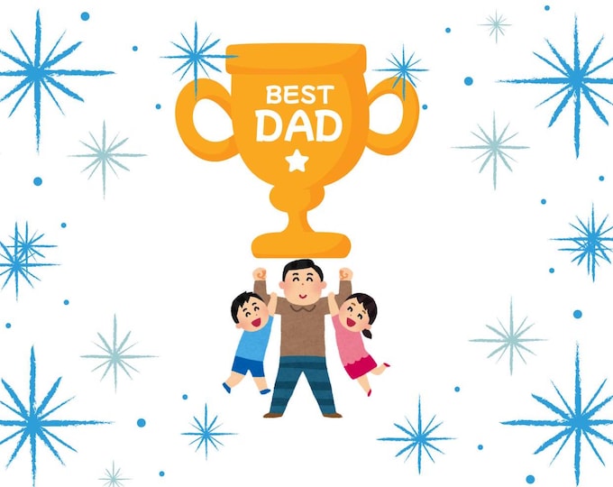 Best Dad in the World Father's Day Card, Printable Father's Day Card, Instant Download, Heartfelt Card for Dad, Digital Card for Him