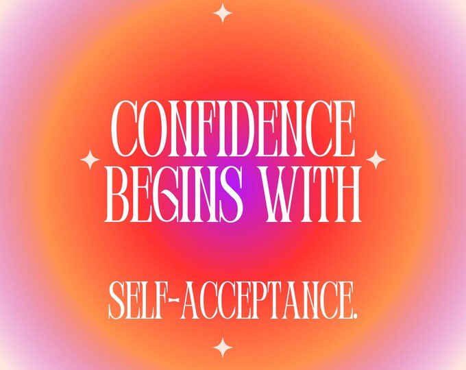Self-Acceptance Inspirational Print: Mental Health Positive Affirmation, 16x20