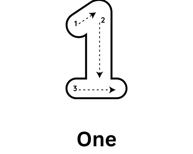 Traceable Numbers 1-10 with words underneath, preschool number tracing printable, handwriting practice for kids, Educational learning number