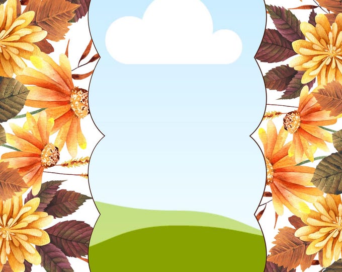 Autumn Floral Photo Collage: 16x20 Fall Colors Keepsake (Digital Download