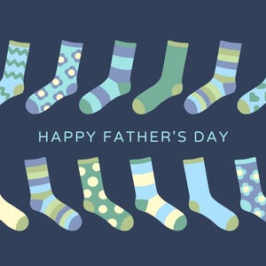 Tarjeta divertida del Día del Padre con calcetines, descarga instantánea, tarjeta divertida "Papá siempre recibe calcetines", tarjeta del Día del Padre imprimible en casa, ¿tienes calcetines?