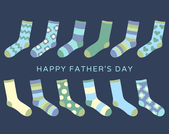 Funny Father's Day Socks card instant download, funny card Dad always gets socks, Printable Father's Day card at home, got socks?,