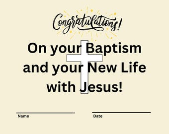 Christian Baptism Certificate: Sacred Milestone Keepsake (Instant Download)