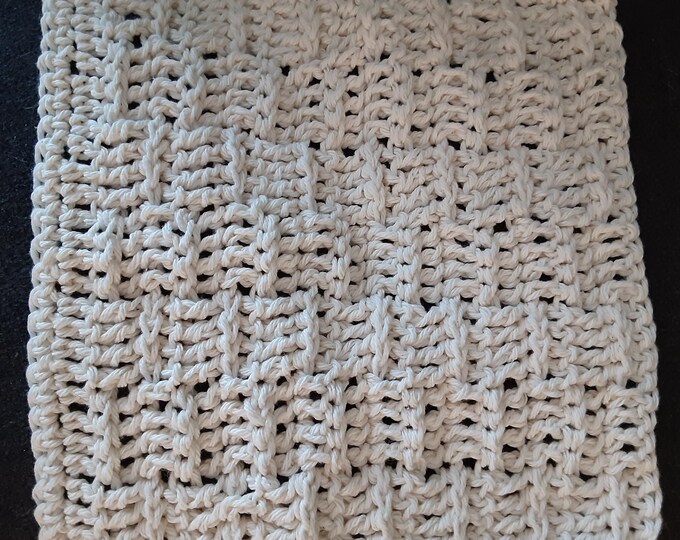 Soft and Durable, Handmade Gift, Natural Cleaning Cloth, Eco-Friendly Reusable Kitchen Washcloth, 100% Cotton Hand Crocheted Dishcloth