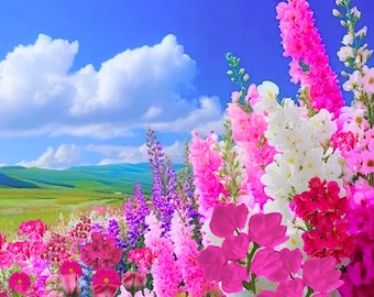 Wildflower Field Photography Print: Bold Floral Wall Art, 20x30