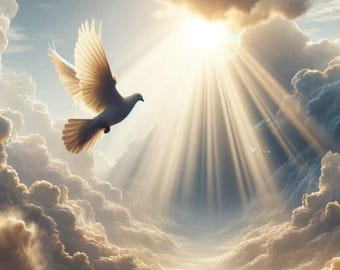 Dove in Sunlight Print: Christian Spiritual Wall Art (Digital Download)