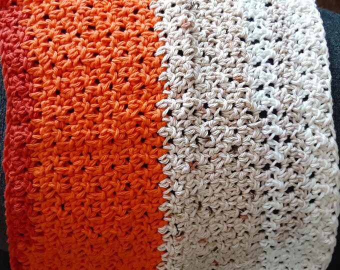 100% Cotton Hand Crocheted Dishcloth, Eco-Friendly Reusable Washcloth, Handmade Kitchen Cleaning Cloth, Soft and Durable