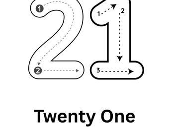 Number Tracing 21-30 Worksheets: Preschool Early Learning (Printable)