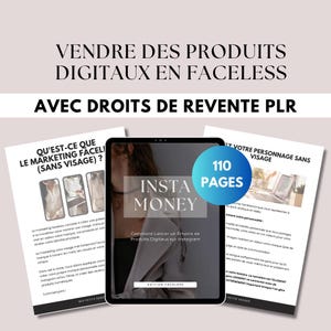 Faceless Instagram Ebook, Digital Product with PLR Resale Rights, French Digital Marketing Guide