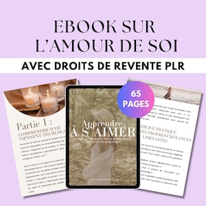 Ebook amour de soi en français – Développement personnel, confiance en soi, guide PLR avec droits de revente