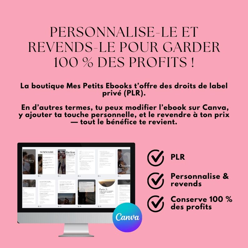 Ebook Comprendre les Hommes + Bonus Canva PLR | Guide Relation Amoureuse | Licence Revente Incluse