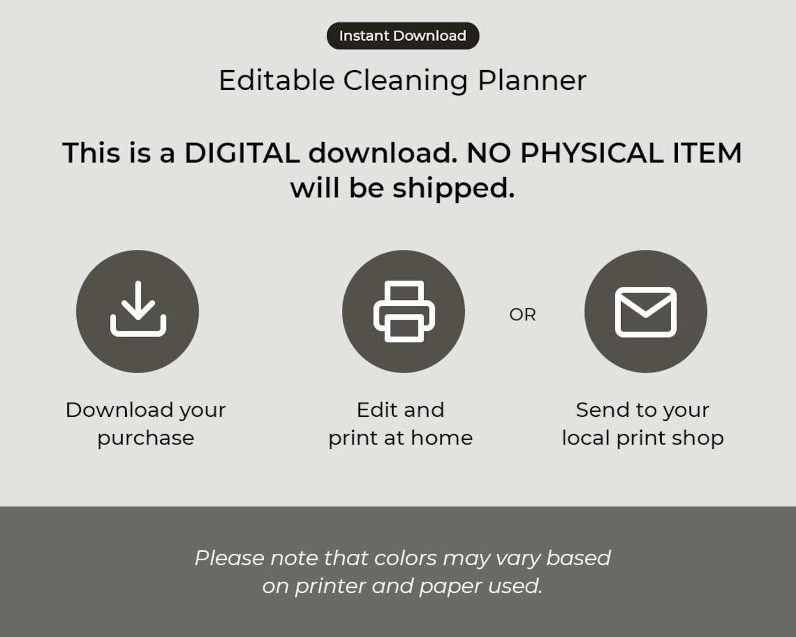 Editable Cleaning Schedule: Colorful Chores Chart (digital Download PDF ...