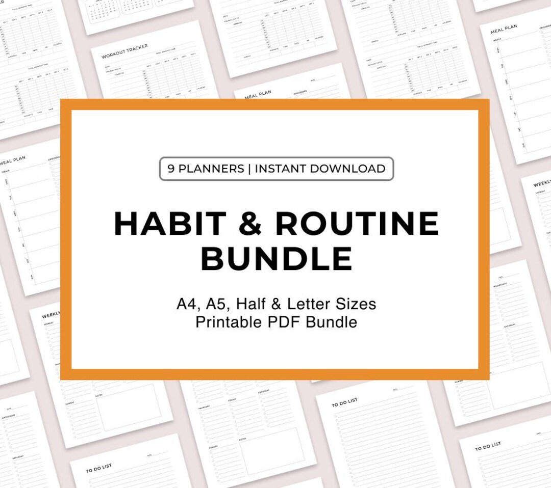 Baby Routine Letters Habit & Routine Inserts Bundle Printable, A4/a5/letter/half Letter ...