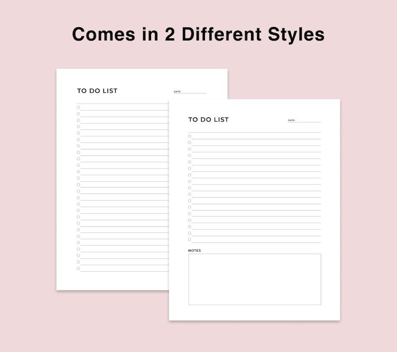 Minimal to Do List Printable, Simple Tasks List Template, A4/letter ...