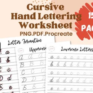Cursive ABC Packet | 15 Page Printable Worksheets | Learn Uppercase & Lowercase | Procreate and PDF | 1st-3rd Grade Homeschool
