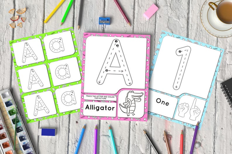 Printable Baby First ABC Book | Alphabet Tracing &amp; Coloring Activity ...