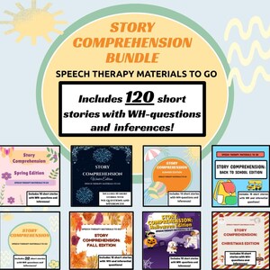 Compréhension orale 120 histoires courtes avec questions et déductions WH TOUTE L'ANNÉE - Orthophonie Compréhension auditive