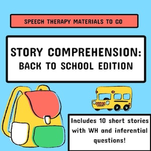 Compréhension auditive : nouvelles - Rentrée des classes - Questions WH et déductions - Matériel d'orthophonie - Téléthérapie OU en personne
