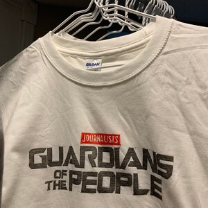 Sale Journalists: Guardians of the People handprinted t-shirt image 3
