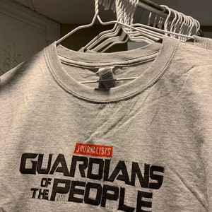 Sale Journalists: Guardians of the People handprinted t-shirt image 4