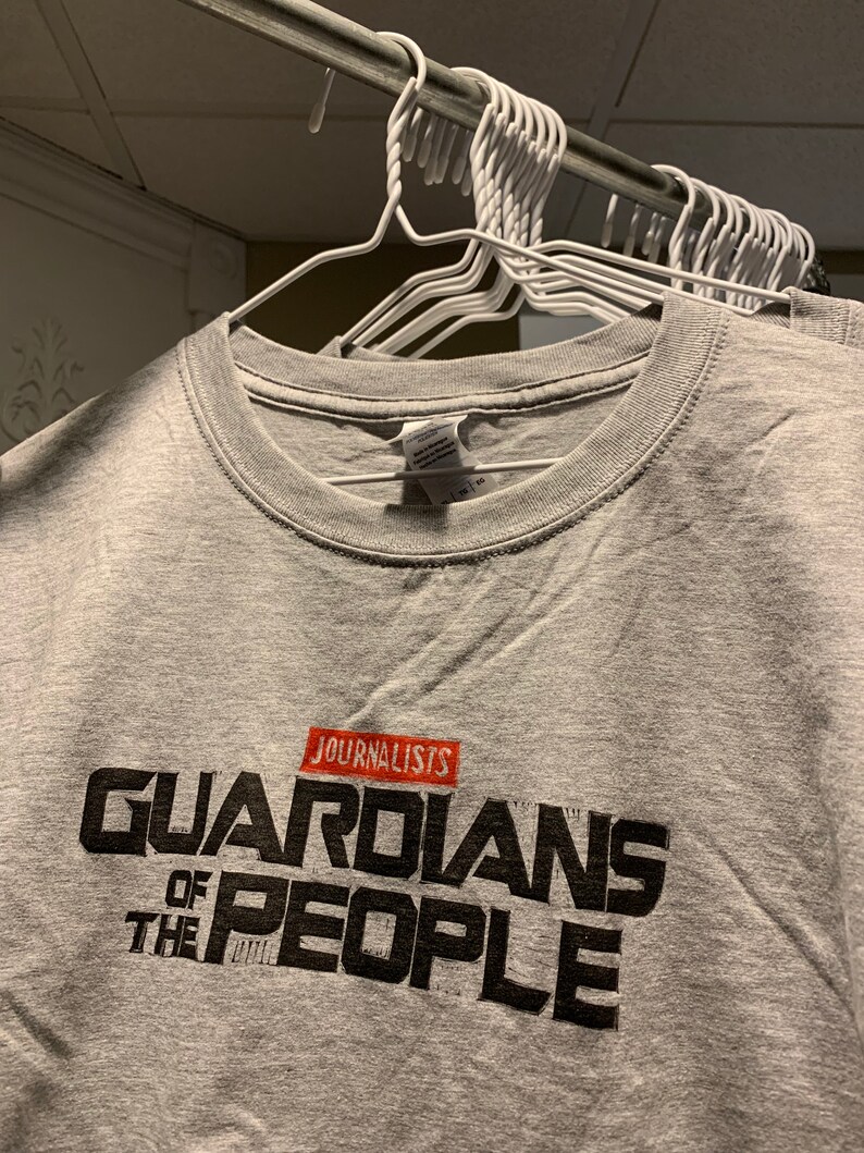 Sale Journalists: Guardians of the People handprinted t-shirt image 4