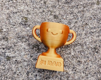 Best Dad 2.0 3D Printed Trophy