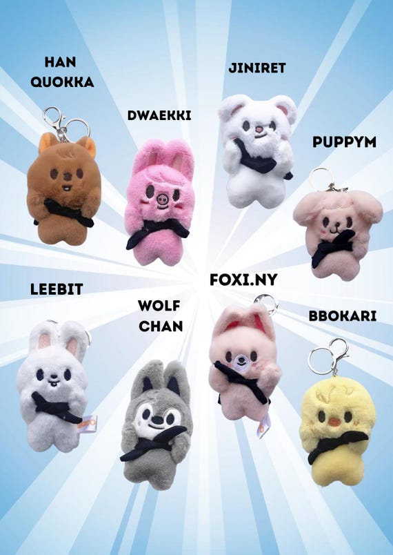 StrayKids SKZOO ウルフチャン マグネットキーリング Stray Kids SKZOO Magnet Plush Keyring Baby Ver. Wolf Chan Bang