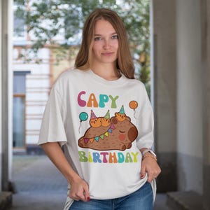 Capy Birthday T-Shirt/Mug PNG, Capybara lover Birthday PNG