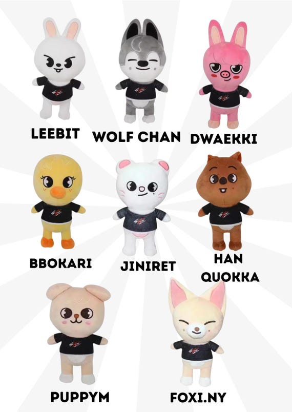 Stray Kids SKZOO Plushies, Stray Kids Character Plushies - Etsy