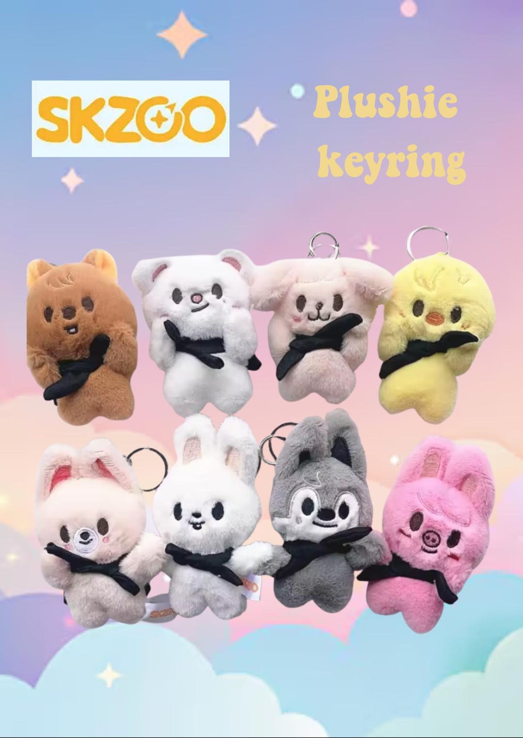New Stray Kids Plush Keychain SKZOO Pilot Doll Magnet Week
