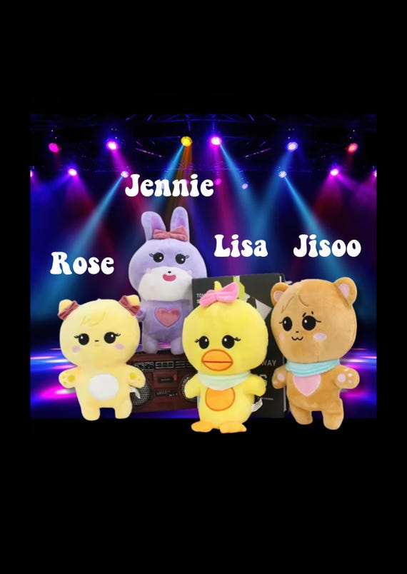 Kpop Black Pink Toys Plushie Born Pinked World Tour Plushie Jennie