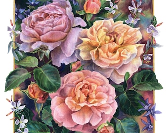 Fine Art Print of Original Watercolor Painting - Summer Sweetness