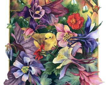 Fine Art Print of Original Watercolor Painting - Technicolor