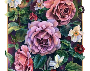 Fine Art Print of Original Watercolor Painting - Summer Sweetness