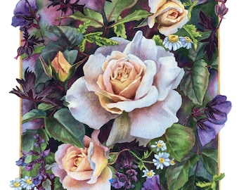 Fine Art Print of Original Watercolor Painting - Midsummer Dream