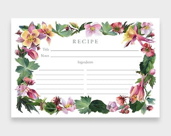 Recipe Cards, 4x6, Set of 12 | Darling Buds of May