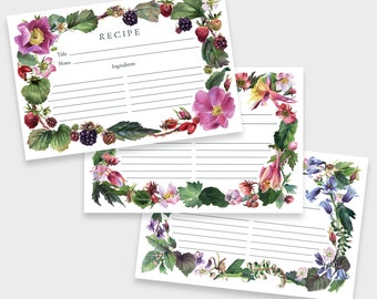 3-PACK Trio Set, Recipe Cards, 4x6