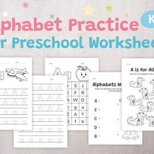 Cuaderno de trabajo para trazar y combinar letras: actividades divertidas para colorear y reconocer letras